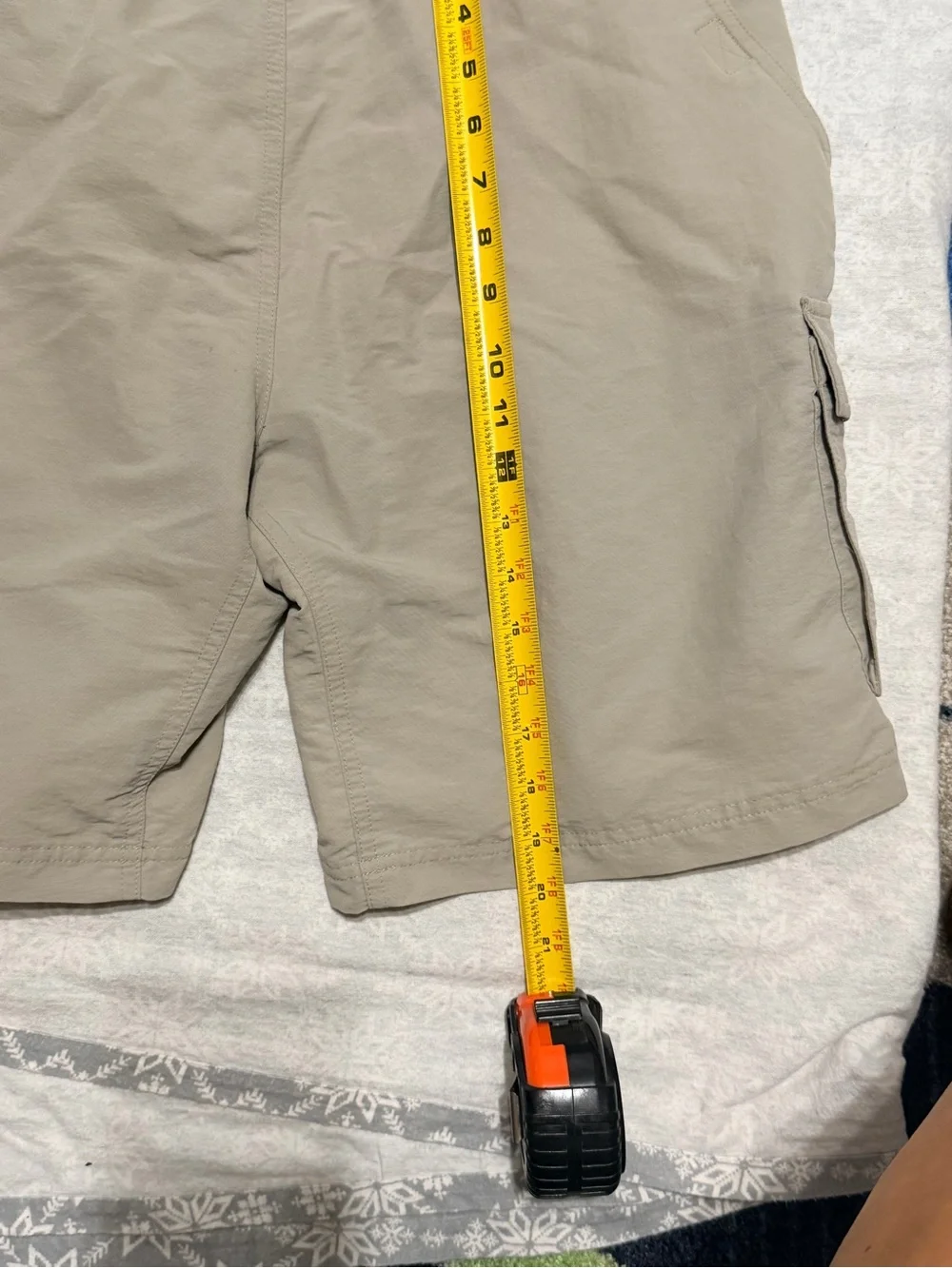 The North Face Men’s Cargo Hiking Shorts Gray Nylon Belted Size Medium